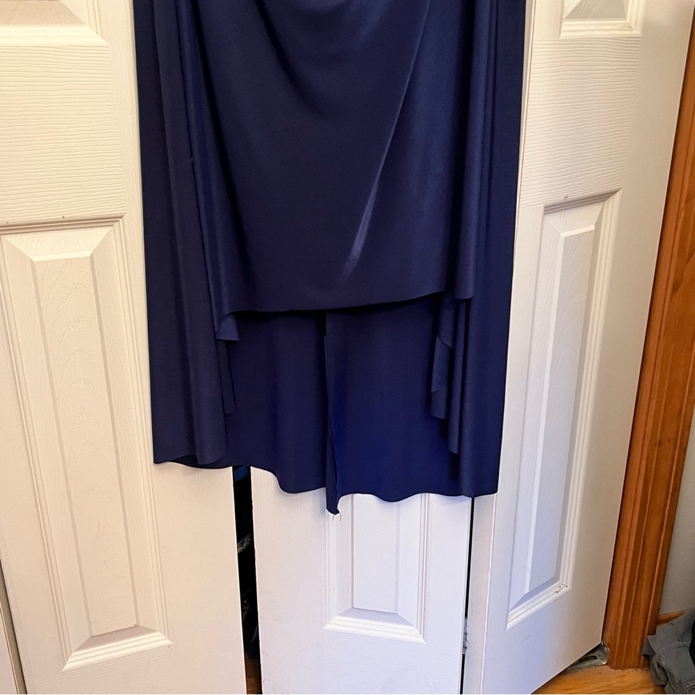 Elegant Navy High Low Dress - Picture 2 of 9